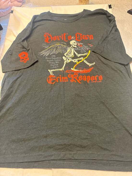 Zero Foxtrot Other - Zero Foxtrot The Devil's Own Grim Reapers 13th Aero Squadron T-Shirt 3XL